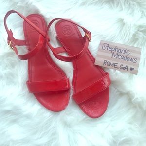 Tory Burch size 8.5 Laurel Red Sandals